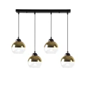 CONTESSA LAMPA WISZĄCA CZARNY 4X40 E27 KLOSZ ZŁOTY 34-21274 Candellux