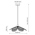Sanico Goldlux lampa wisząca TOBAGO 1xE27 60cm naturalna beżowa w stylu boho IP20 – 331182 Goldlux