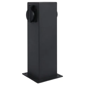 Sanico Goldlux ELEKTRI 28 słupek ogrodowy 2 gniazda 220-240V kwadratowy grafit IP44 – 327963 Goldlux
