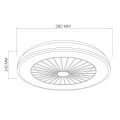 Plafon LED z wentylatorem i pilotem GHANA 24W 3000-6500K Goldlux