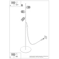 Lampa podłogowa KARBON 3 czarna SL.2016 SOLLUX