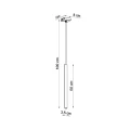 Lampa wisząca PASTELO 1 taupe SL.2117 SOLLUX