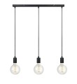 Lampa wisząca na listwie czarna SKY 3L bez kloszy Markslojd