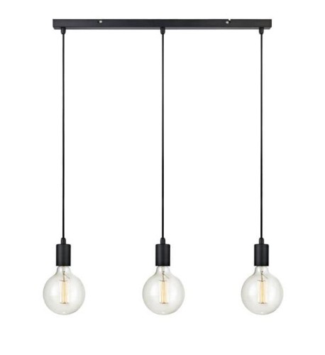 Lampa wisząca na listwie czarna SKY 3L bez kloszy Markslojd