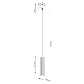 Lampa wisząca KARBON 1 szałwiowa SL.2333 SOLLUX