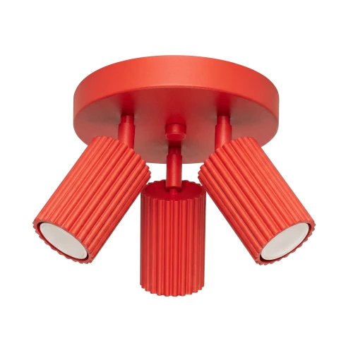 Plafon KARBON 3P czerwony SL.2367 SOLLUX