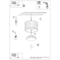 Plafon AURA 1 różowy Gx53 SL.2406 SOLLUX