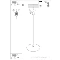 Lampa wisząca NOX 40 ochra czerwona SL.2541 SOLLUX
