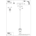 Lampa wisząca AURA 1 czarna Gx53 SL.2677 SOLLUX
