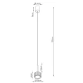 Lampa wisząca AURA 1 burgund Gx53 SL.2684 SOLLUX