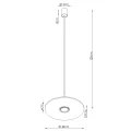 Lampa wisząca OVO 1 beżowa/czarna filc Gx53 SL.2692 SOLLUX