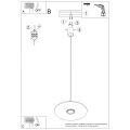 Lampa wisząca OVO 1 beżowa/czarna filc Gx53 SL.2692 SOLLUX