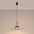 Lampa wisząca OVO 1 brązowa/beżowa filc Gx53 SL.2694 SOLLUX