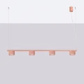Żyrandol AURA 4 brzoskwiniowa Gx53 SL.2704 SOLLUX