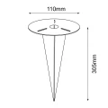 Element montażowy do lamp stojących ogrodowych - Antracyt 9954 (Shilo Garden) Antigo