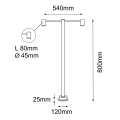 Lampa zewnętrzna stojąca NISEKO Garden 80cm 9922 SHILO