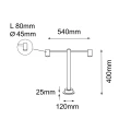Lampa zewnętrzna stojąca NISEKO Garden 40cm 9921 SHILO