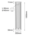 Lampa ogrodowa HAGI Garden 100cm 9907 SHILO