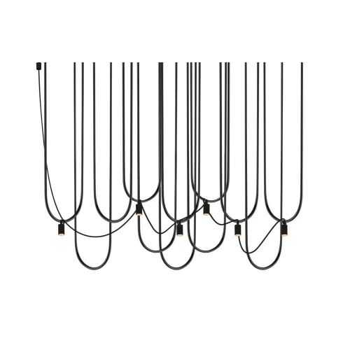 Lampa wisząca Udin 6 - Czarna 9785 (Dohar) Antigo
