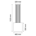 Lampa wisząca IHI - Czarna-mosiężny (480 mm) 9492 (Dohar) Antigo