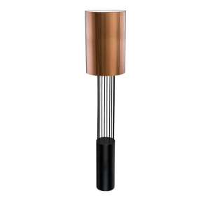 Lampa podłogowa IHI BLACK 9475 abażur w kolorze miedzi SHILO DOHAR