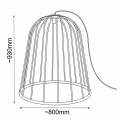 Lampa stojąca ogrodowa no. moon O - Czarna (930 mm) 9417 (Shilo) Antigo