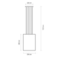 Lampa wisząca IHI - Czarna-czarny (480 mm) 9042 (Dohar) Antigo