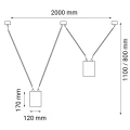 Lampa wisząca VIWIN czarna 9021 SHILO DOHAR