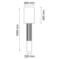 Lampa podłogowa IHI BLACK 9008 czarny abażur SHILO DOHAR
