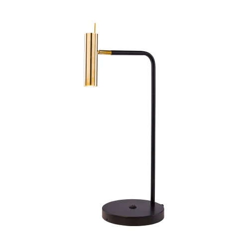Lampa stołowa Amos - Mosiądz polerowany-czarna (635 mm) 8909 (Amplex) Antigo