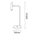 Lampa stołowa Amos - Mosiądz polerowany-biała (635 mm) 8907 (Amplex) Antigo