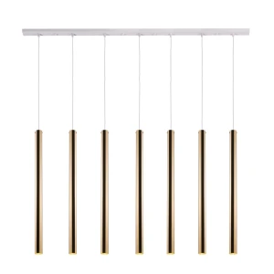 Lampa wisząca Akadi 7 - Mosiądz polerowany-biała (700 mm) 8890 (Amplex) Antigo