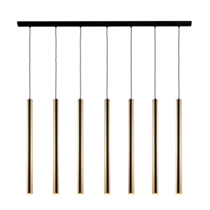 Lampa wisząca Akadi 7 - Mosiądz polerowany-czarna (700 mm) 8889 (Amplex) Antigo
