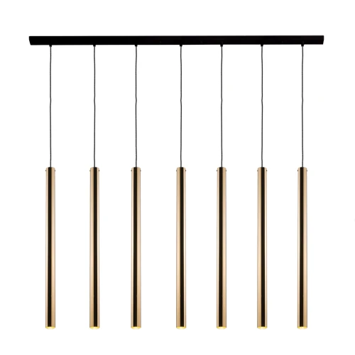 Lampa wisząca Akadi 7 - Mosiądz polerowany-czarna (700 mm) 8889 (Amplex) Antigo