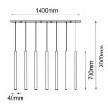 Lampa wisząca Akadi 7 - Mosiądz polerowany-czarna (700 mm) 8889 (Amplex) Antigo