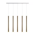Lampa wisząca Akadi 5 - Mosiądz polerowany-biała (700 mm) 8888 (Amplex) Antigo