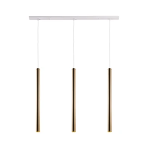 Lampa wisząca Akadi 3 - Mosiądz polerowany-biała (700 mm) 8886 (Amplex) Antigo