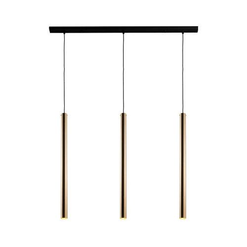 Lampa wisząca Akadi 3 - Mosiądz polerowany-czarna (700 mm) 8885 (Amplex) Antigo
