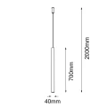 Lampa wisząca Akadi 1 - Mosiądz polerowany-czarna (700 mm) 8883 (Amplex) Antigo