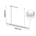 Lampa wisząca LED HAKODA czarna 8656 4000K SHILO