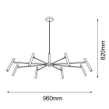Lampa wisząca Livo 8 - Mosiądz polerowany (960 mm) 8394 (Amplex) Antigo