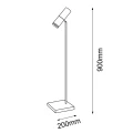 Lampa stołowa Kavos - Mosiądz polerowany-czarna (900 mm) 8376 (Amplex) Antigo