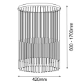 Lampa wisząca Lara 35 - Mosiądz polerowany-czarna (420 mm) 8348 (Amplex) Antigo