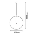 Lampa wisząca Faro okrąg - Mosiądz polerowany (320 mm) 8290 (Amplex) Antigo
