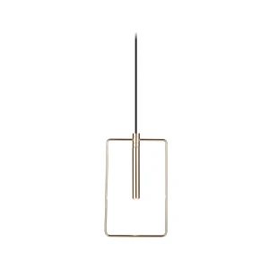 Lampa wisząca Faro prostokąt - Mosiądz polerowany (185 mm) 8288 (Amplex) Antigo