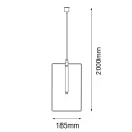 Lampa wisząca Faro prostokąt - Mosiądz polerowany (185 mm) 8288 (Amplex) Antigo