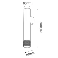 Kinkiet Eido 1 - Czarny-patyna mat (350 mm) 8268 (Amplex) Antigo
