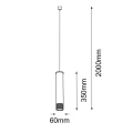 Lampa wisząca Eido 1 - Czarna-patyna mat (350 mm) 8256 (Amplex) Antigo