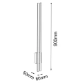 Kinkiet Ebora 2 - Mosiądz mat-czarny (900 mm) 3000K 8243 (Amplex) Antigo