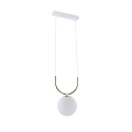 Lampa wisząca Balos - Mosiądz polerowany-biała 8163 (Amplex) Antigo
